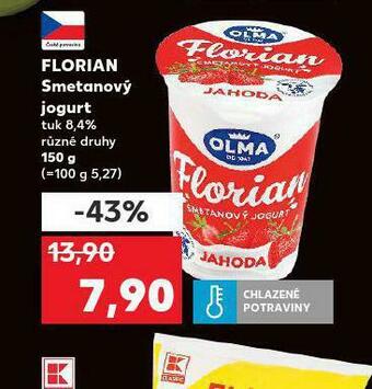 Kaufland Florian smetanový jogurt nabídka