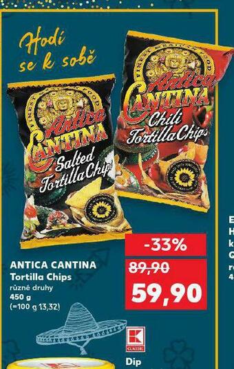 Kaufland Antica cantina tortilla chips nabídka
