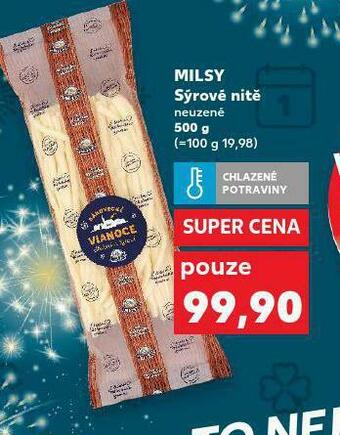 Kaufland Milsy sýrové nitě nabídka