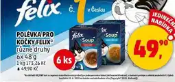 Penny Market POLÉVKA PRO KOČKY FELIX, 6x 48 g nabídka