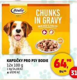 Penny Market KAPSIČKY PRO PSY BODIE, 12x 100 g nabídka