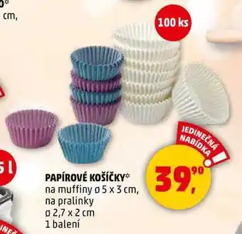 Penny Market PAPÍROVÉ KOŠÍČKY, 100 ks nabídka