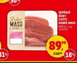 Penny Market VEPŘOVÉ ŘÍZKY Z KÝTY DOBRÉ MASO, 600 g nabídka