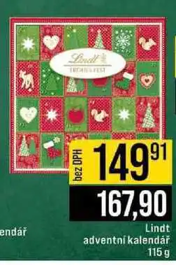 Jip Lindt adventní kalendář 115 g nabídka