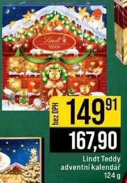 Jip Lindt Teddy adventní kalendář 124 g nabídka