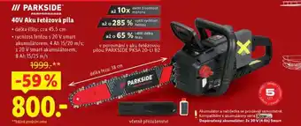 PARKSIDE PERFORMANCE 40V Aku řetězová pila