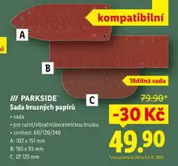 Lidl PARKSIDE SADA BRUSNÝCH PAPÍRŮ nabídka