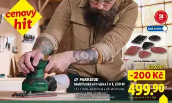 PARKSIDE Multifunkční bruska 3 v 1 / 200 W