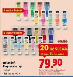 Lidl CRELANDO AKRYLOVÉ BARVY nabídka