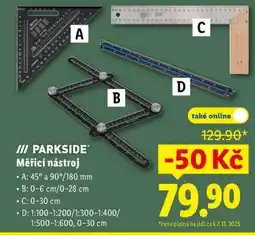 Lidl PARKSIDE MĚŘICÍ NÁSTROJ nabídka
