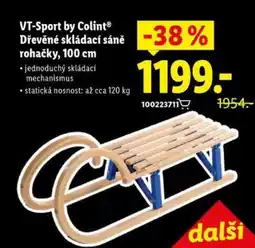 Lidl VT-Sport by Colint Dřevěné skládací sáně rohačky, 100 cm nabídka