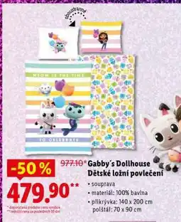 Lidl Gabby’s Dollhouse Dětské ložní povlečení nabídka