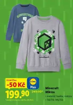 Lidl MINECRAFT MIKINA nabídka