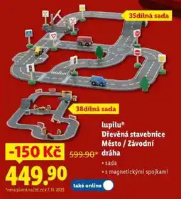 Lidl lupilu Dřevěná stavebnice Město / Závodní dráha nabídka