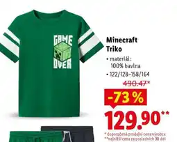 Lidl MINECRAFT TRIKO nabídka