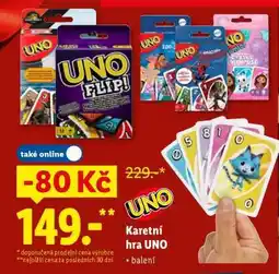 Lidl Karetní hra UNO nabídka