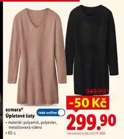 Lidl ESMARAⓇ Úpletové šaty nabídka