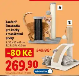 Lidl Zoofari Škrabadlo pro kočky s masážními prvky nabídka