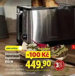 Lidl Silvercrest Topinkovač 850 W nabídka