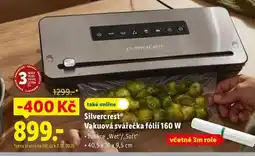 Lidl Silvercrest Vakuová svářečka fólií 160 W nabídka