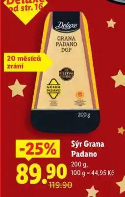 Lidl SÝR GRANA PADANO nabídka