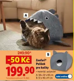 Lidl Zoofari Pelíšek pro kočky nabídka