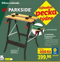 Lidl PARKSIDE PŘENOSNÝ PRACOVNÍ A UPÍNACÍ STŮL nabídka
