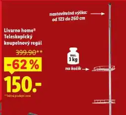 Lidl Livarno Home Teleskopický koupelnový regál nabídka