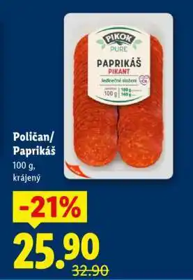 Lidl PIKOK PURE POLIČAN/PAPRIKÁŠ nabídka