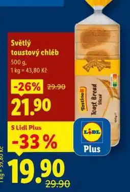 Lidl Světlý toustový chléb nabídka