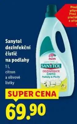 Lidl SANYTOL DEZINFEKČNÍ ČISTIČ NA PODLAHY nabídka