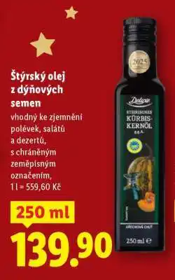 Lidl Štýrský olej z dýňových semen nabídka