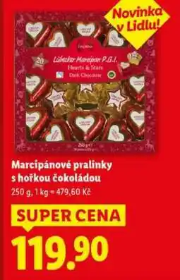 Lidl Marcipánové pralinky s hořkou čokoládou nabídka