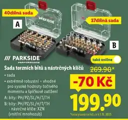 Lidl PARKSIDE Sada torzních bitů a nástrčných klíčů nabídka