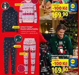 Lidl esmara Livery Vánoční mikina/tepláky nabídka
