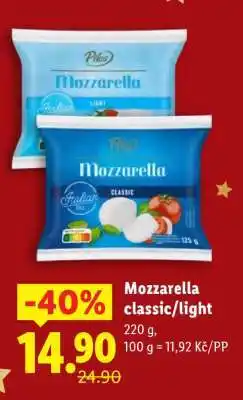 Lidl MOZZARELLA CLASSIC LIGHT nabídka