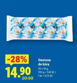 Lidl Smetana do kávy nabídka