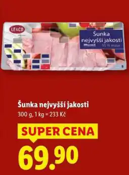 Lidl Šunka nejvyšší jakosti nabídka