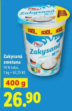 Lidl Pilos ZAKYSANÁ SMETANA nabídka