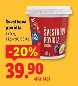 Lidl Švestková povidla nabídka