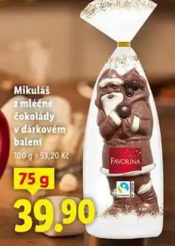 Lidl Favorina Mikuláš z mléčné čokolády v dárkovém balení nabídka