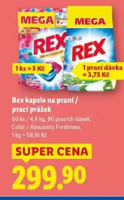Lidl Rex kapsle na praní / prací prášek nabídka