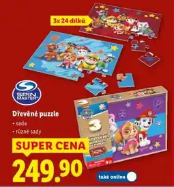 Lidl Spin Master Dřevěné puzzle nabídka