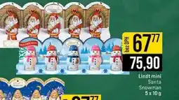 Jip Lindt mini Santa Snowman 5 x 10 g nabídka
