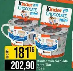 Jip Kinder Kinder mini čokoláda v hrníčku 102 g nabídka