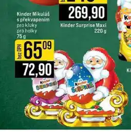 Jip Kinder Mikuláš s překvapením pro kluky pro holky 75g nabídka
