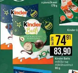Jip Kinder Balls milk crisp milk hazelnut 90 g nabídka