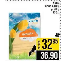 Jip Vepo Gouda 48% plátky 150 g nabídka