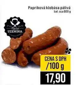 Jip Papriková klobása pálivá bal. cca 800 g nabídka