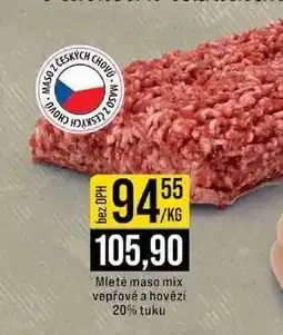 Jip Mleté maso mix vepřové a hovězí 20% tuku 1kg nabídka